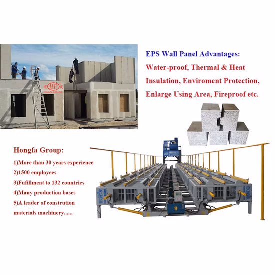 Painel de parede sanduíche de concreto pré-moldado leve que faz a máquina